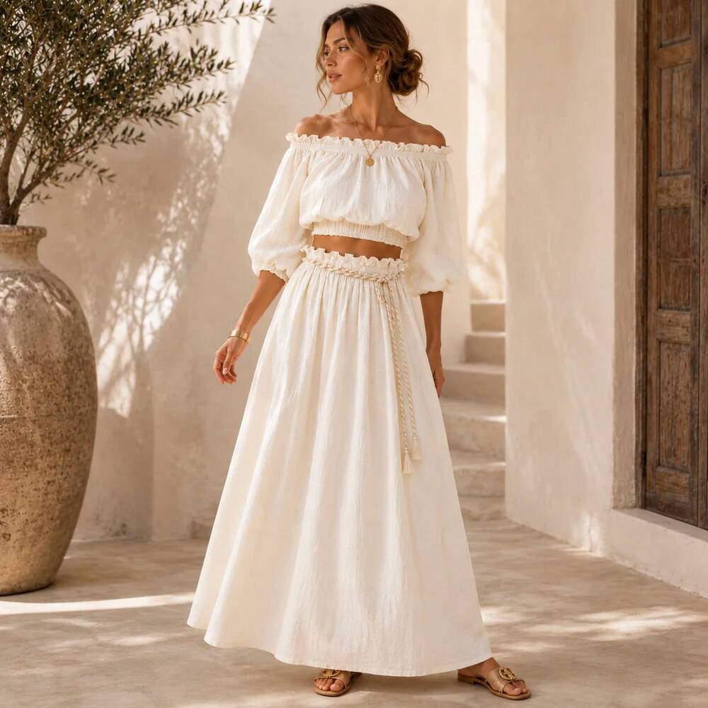 NEW MYSTERY RESORT avalon maxi set in white - Picture 2 of 3